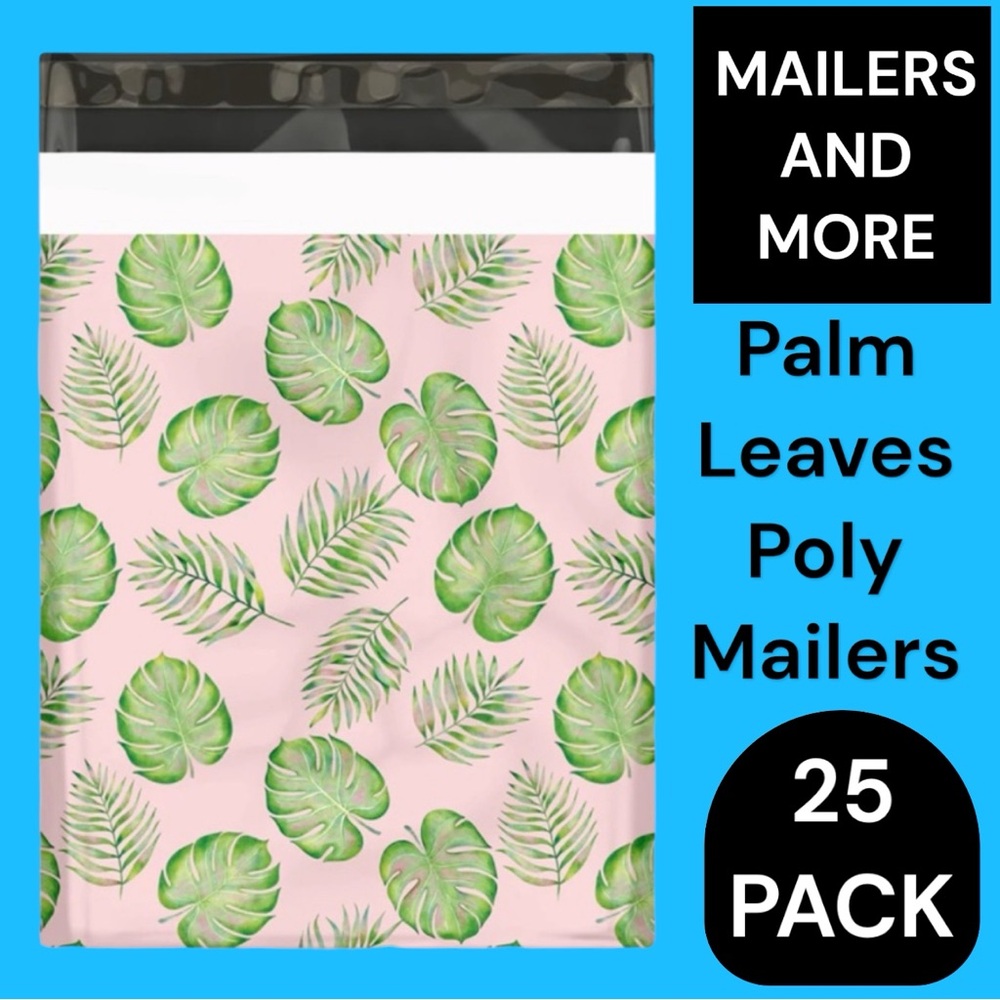 25 10X13 Poly Mailers Palm Leaves, Shipping Envelopes PRICE IS FIRM - Picture 6 of 16